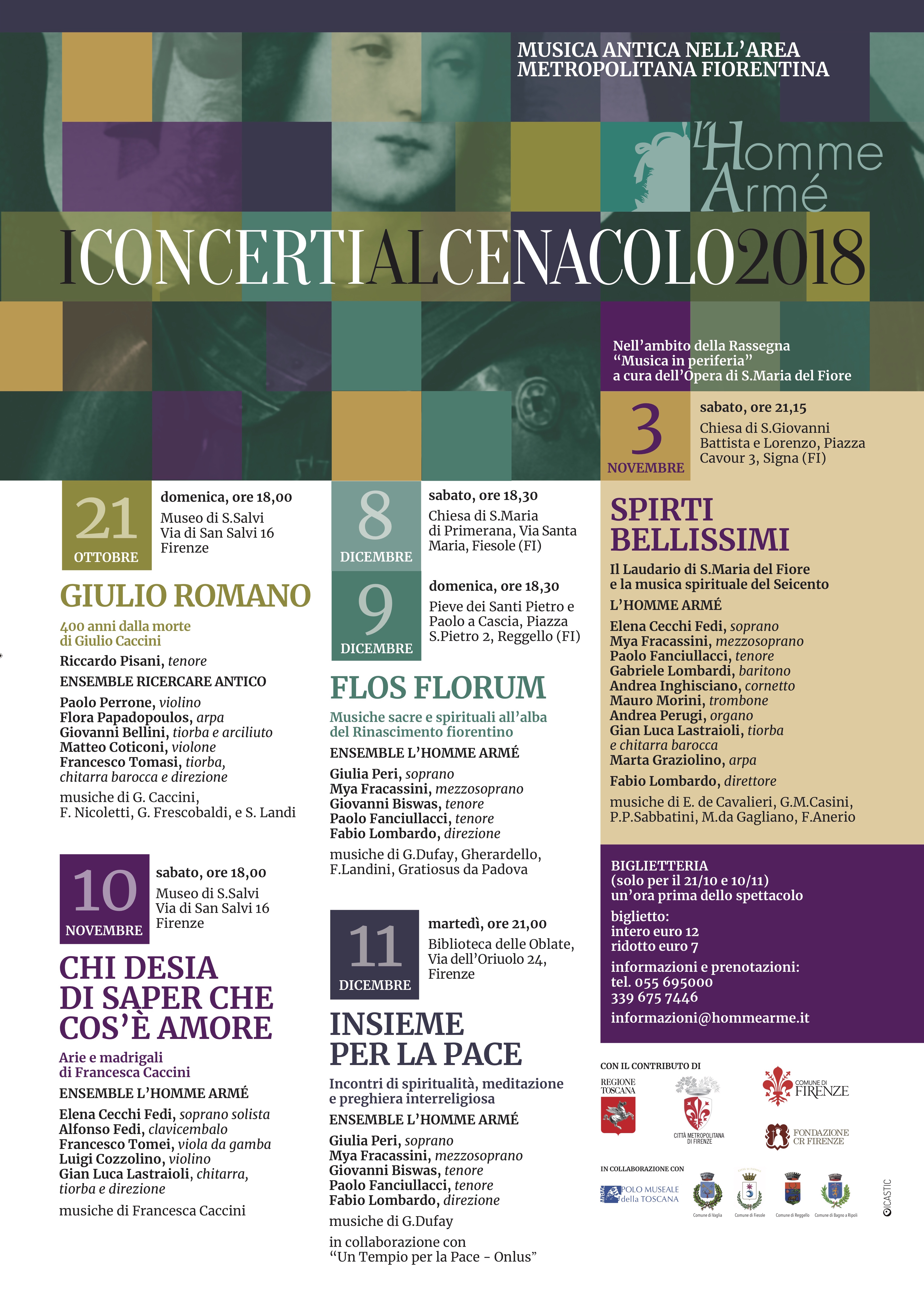 Firenze – Cenacolo di Andrea del Sarto. L%u2019Homme Armé “Concerti al Cenacolo” Musica antica nell%u2019area metropolitana fiorentina