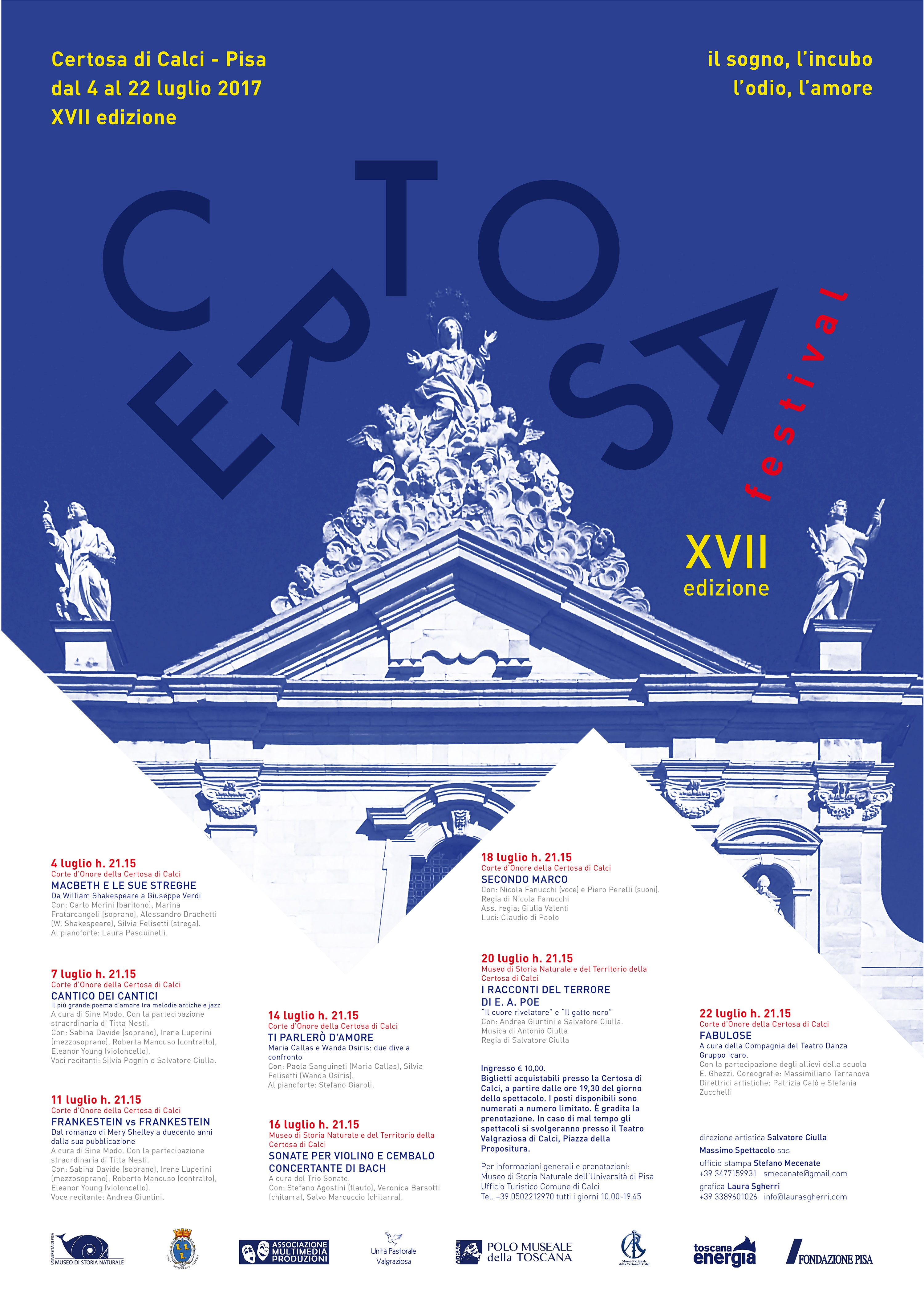 Calci (PI) – Museo Nazionale della Certosa Monumentale. Certosa Festival 2017