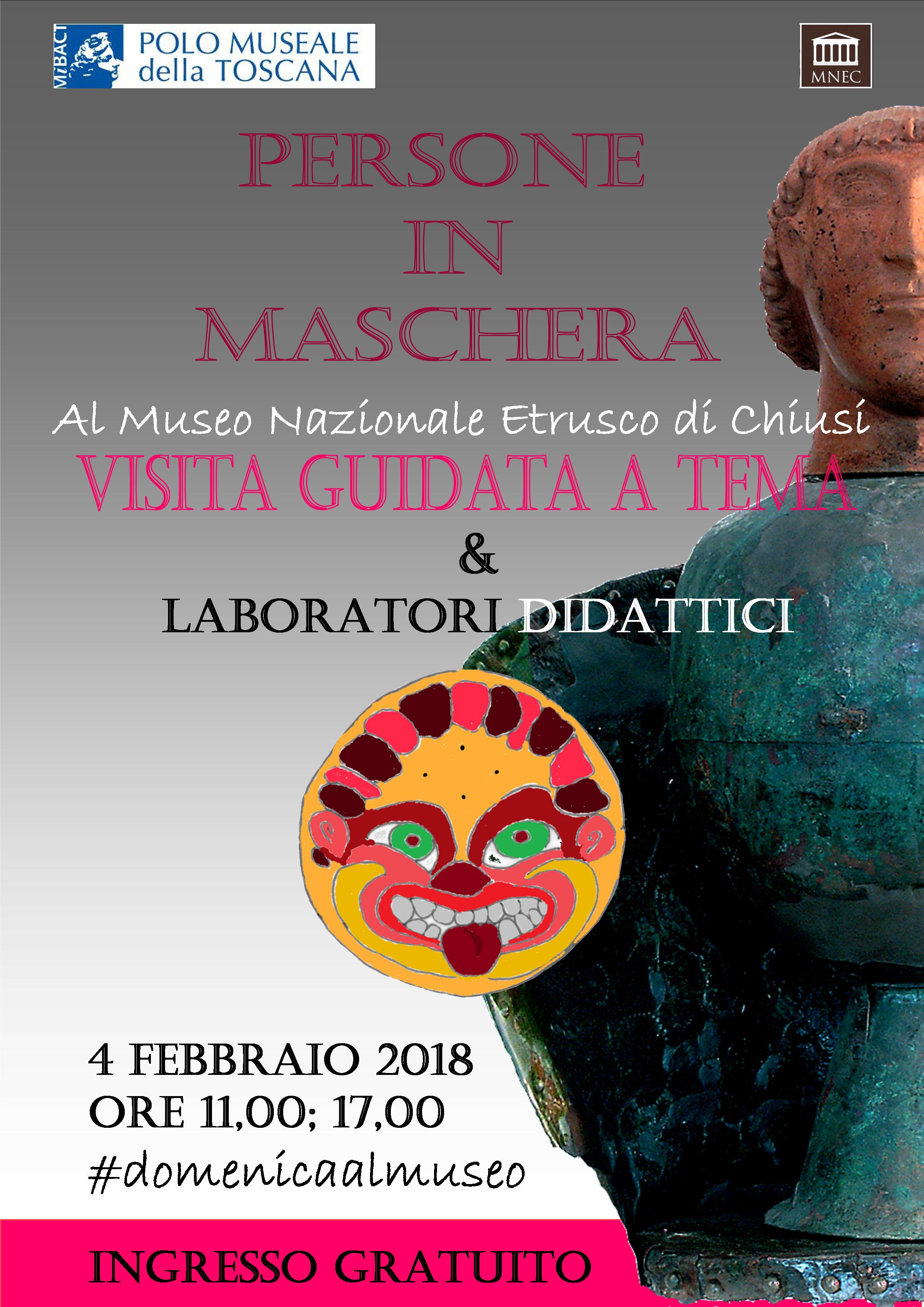 Chiusi (SI) – Museo Nazionale Etrusco. “Persone in maschera”  #DOMENICALMUSEO