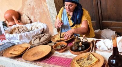Presentazione del libro di Giorgio Franchetti  “A tavola con gli Etruschi” con musica dal vivo e una degustazione tematica curata dall’archeocuoca Cristina Conte
