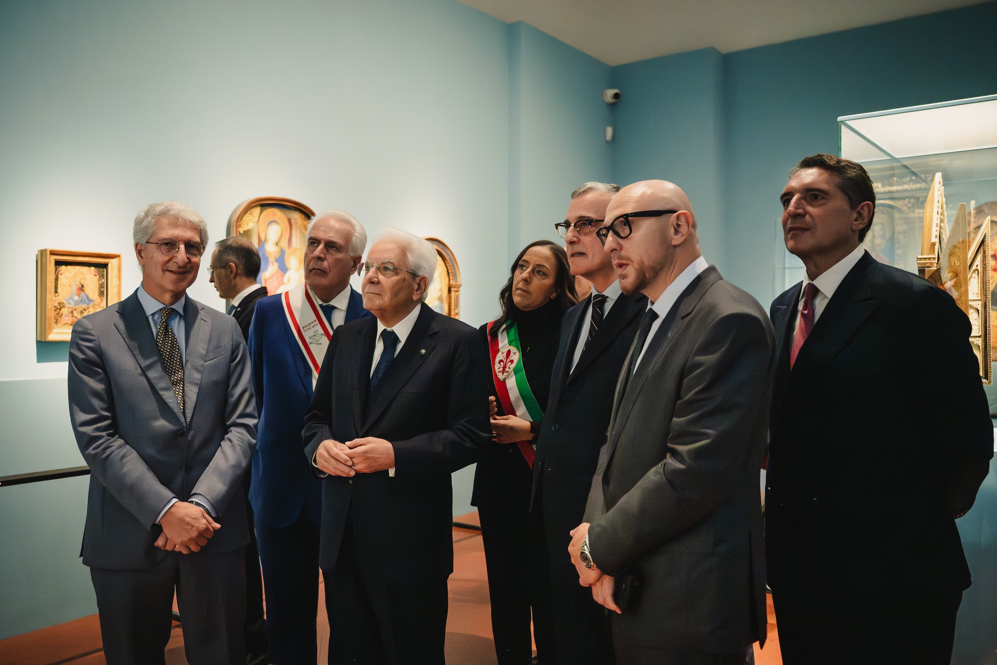 Il Presidente della Repubblica Italiana Sergio Mattarella ha visitato la grande mostra “Beato Angelico”