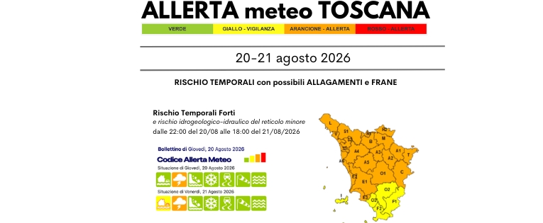 Chiusure temporanee di parchi e giardini della Direzione regionale musei della Toscana per allerta meteo in corso