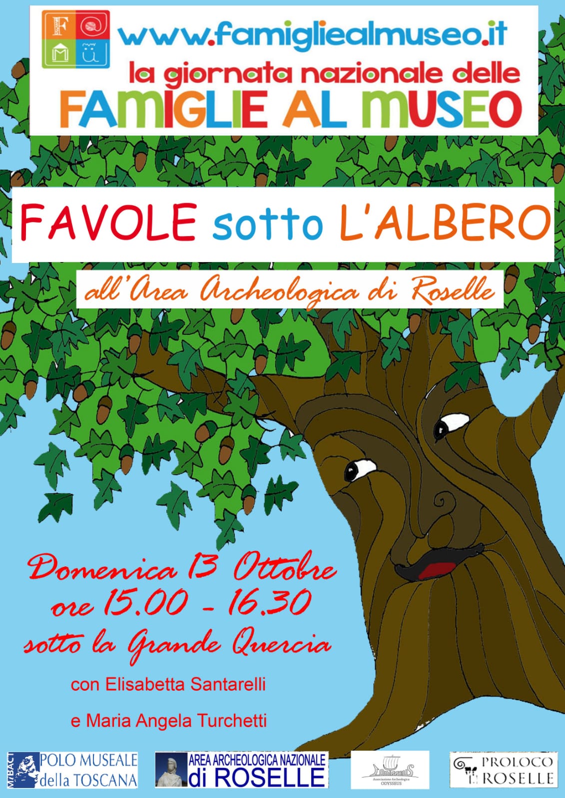 Grosseto – Area archeologica di Roselle. F@mu 2019 “Favole sotto l%u2019Albero” e “Sorseggiando tra le righe”