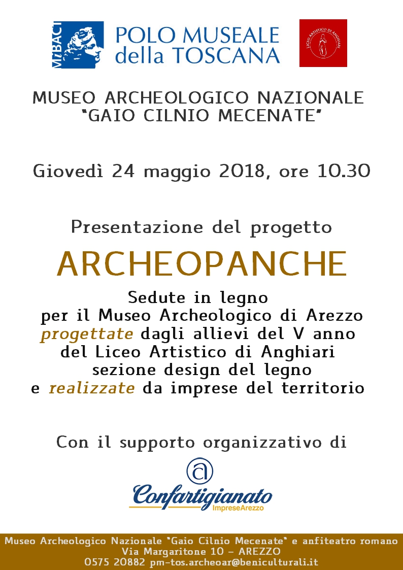 Arezzo – Museo Archeologico Nazionale “Gaio Cilnio Mecenate”. Conferenza stampa e presentazione progetto “Archeopanche”