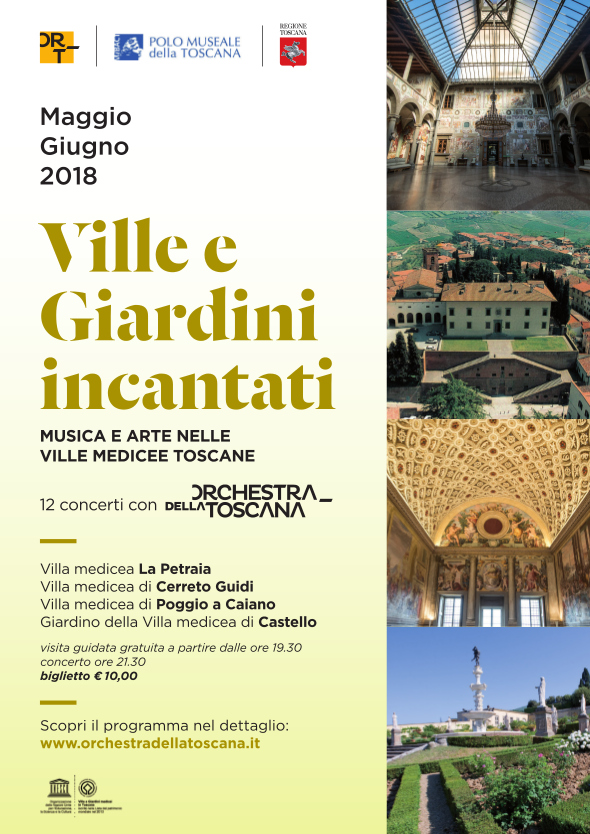 Ville medicee della Petraia, di Poggio a Caiano e di Cerreto Guidi. Aperture straordinarie e percorsi inediti per la rassegna di concerti dell’Orchestra della Toscana “Ville e Giardini incantati”