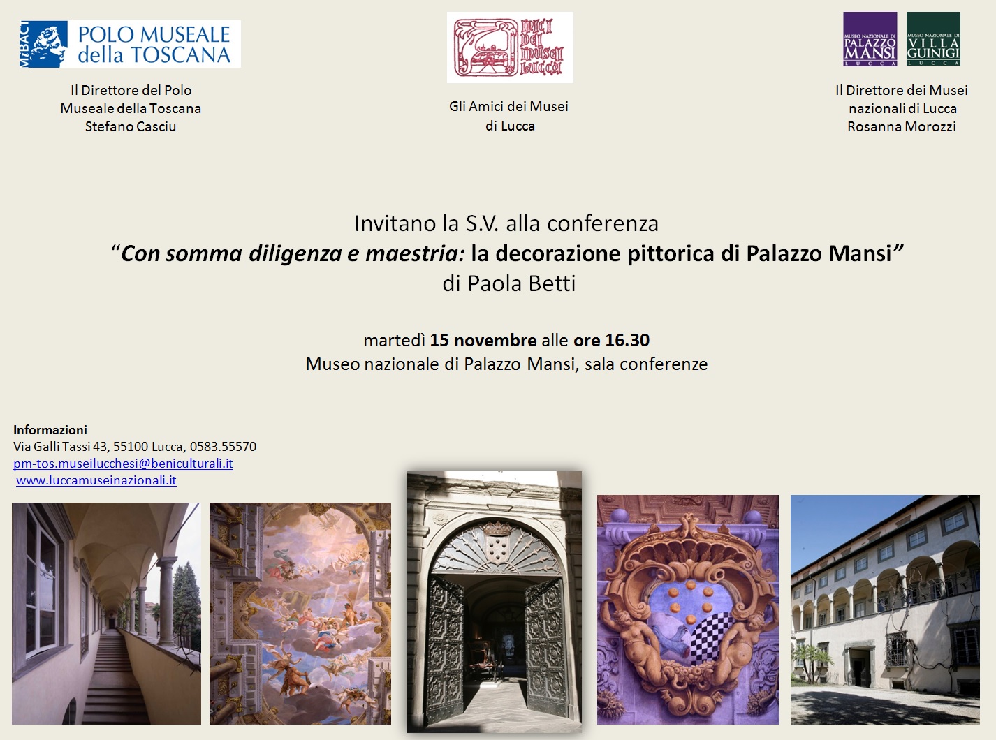 Lucca – Museo nazionale di Palazzo Mansi. “Con somma diligenza e maestria: la decorazione pittorica di Palazzo Mansi”