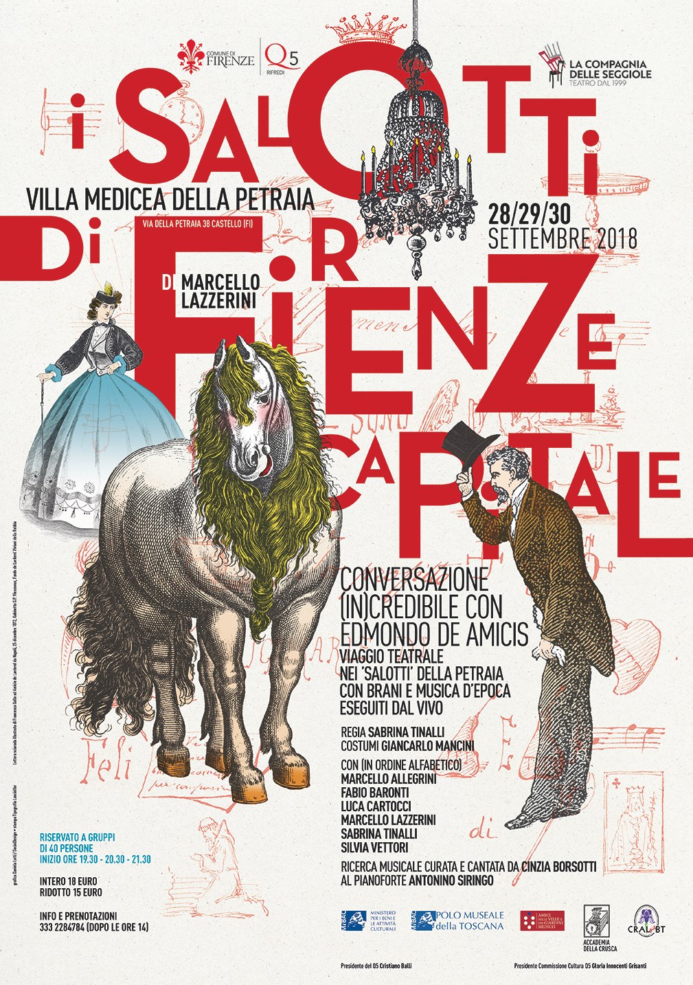 Firenze – Villa medicea della Petraia. “I Salotti Di Firenze Capitale” Conversazione (in)credibile con Edmondo De Amicis.