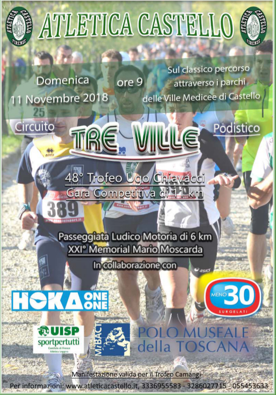 Firenze – Giardino della villa di Castello, Villa medicea della Petraia, Villa Corsini a Castello. Circuito podistico “Tre Ville”  2018
