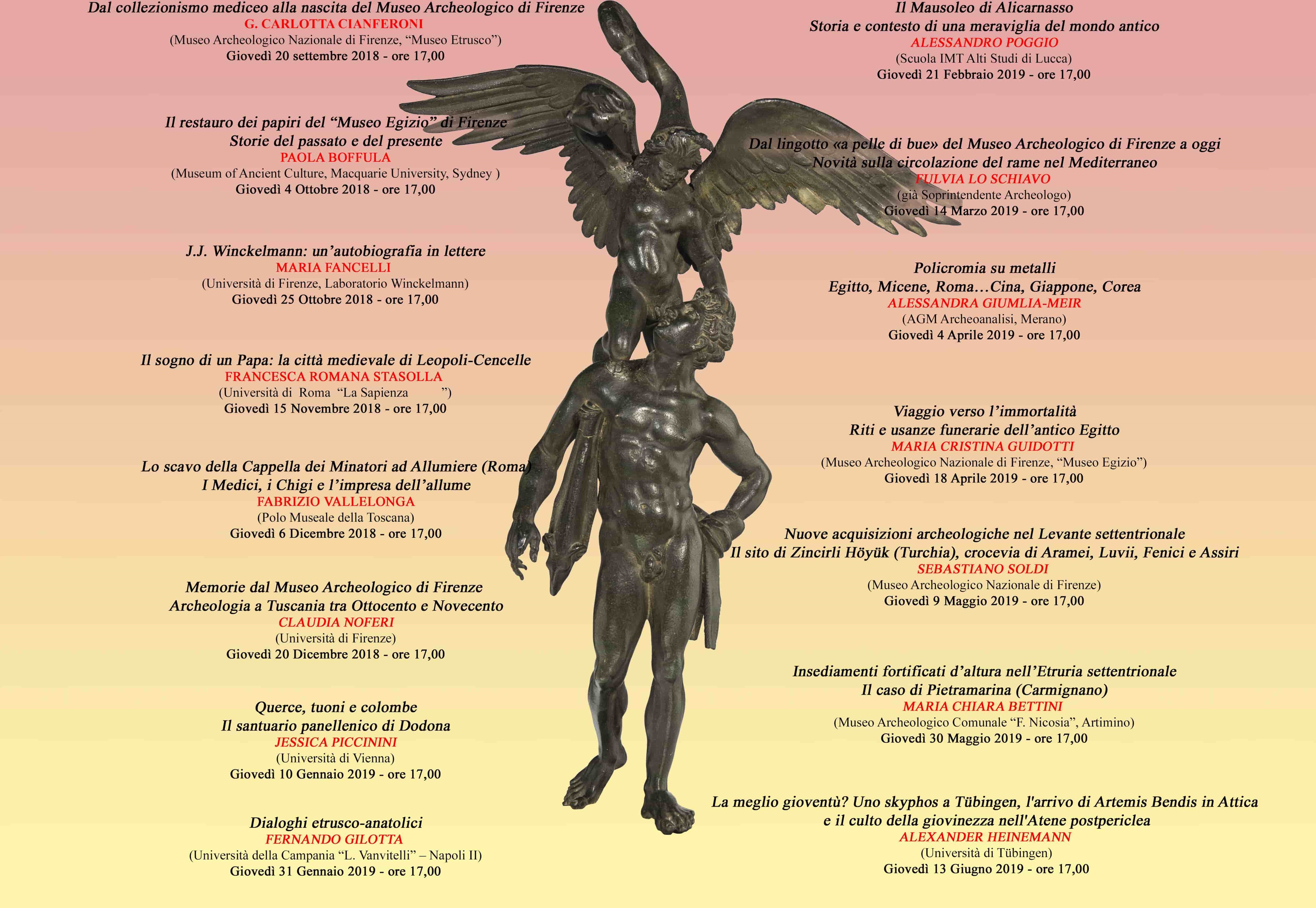 Firenze – MAF Museo Archeologico nazionale. Incontri al Museo 2018 – 2019. VII edizione