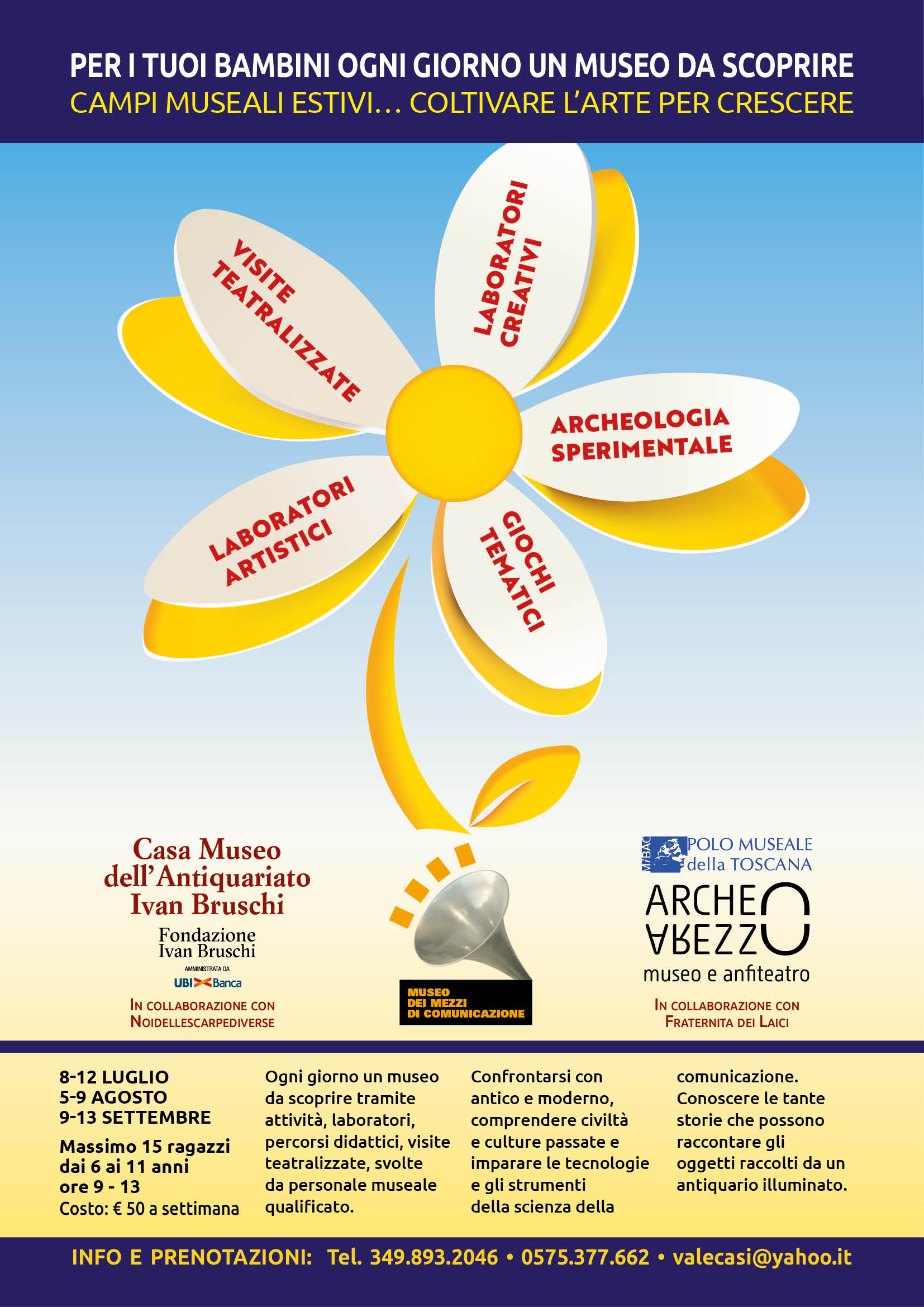Arezzo – Museo Archeologico Nazionale “Gaio Cilnio Mecenate”. Campi Museali Estivi%u2026coltivare l%u2019arte per crescere.