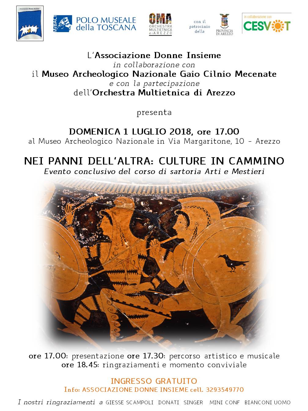 Arezzo – Museo Archeologico Nazionale “Gaio Cilnio Mecenate”. “Nei Panni dell%u2019Altra. Culture in cammino”