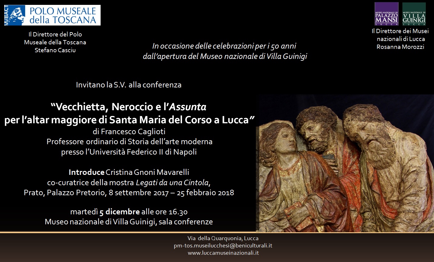 Lucca – Museo Nazionale di Villa Guinigi. “Vecchietta, Neroccio e l%u2019Assunta per l%u2019altare maggiore di Santa Maria del Corso a Lucca%u201D