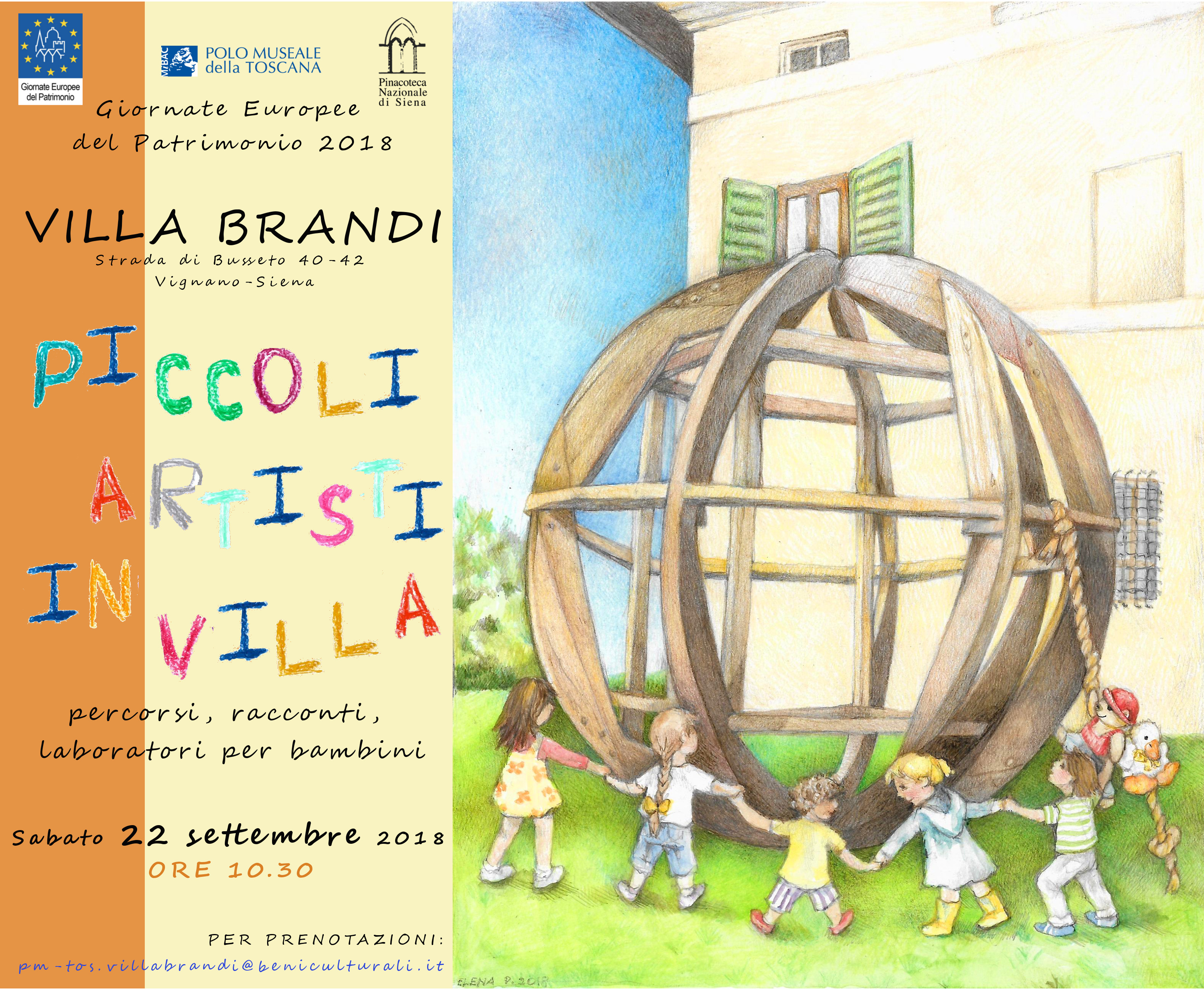 Siena – Villa Brandi. “Piccoli Artisti in villa”  #GEP2018 #artedicondividere #EuropeForCulture