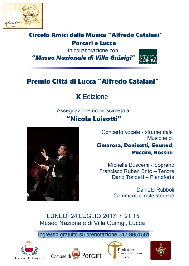 Concerto a Villa Guinigi in occasione del Premio Città di Lucca %u201CAlfredo Catalani%u201D