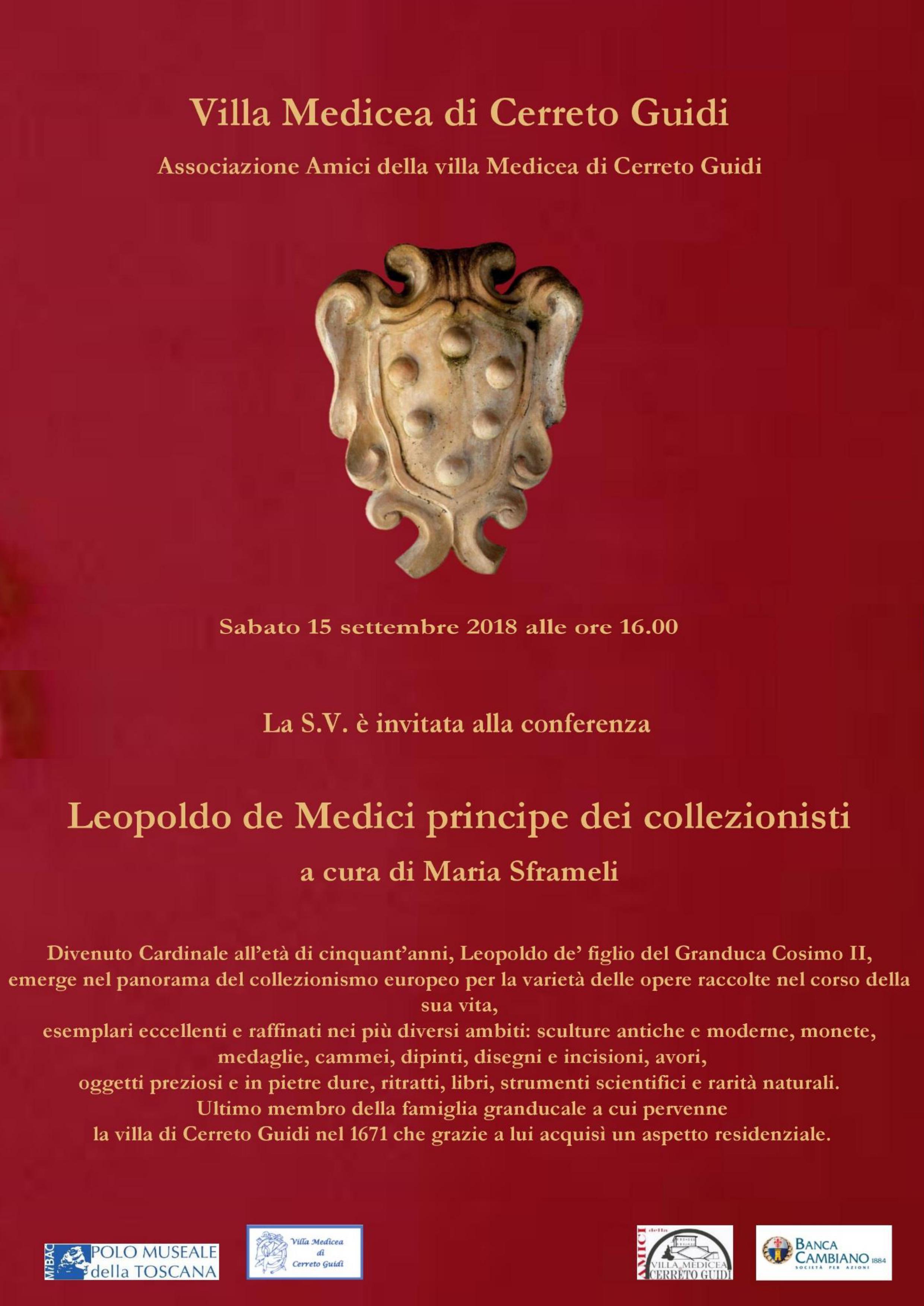 Cerreto Guidi (FI) – Villa medicea di Cerreto Guidi. Aperture straordinarie serali e incontri