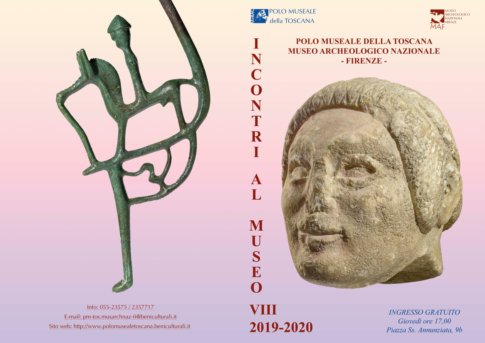Firenze – MAF Museo Archeologico nazionale. Inaugurazione VIII edizione di “Incontri al Museo” 2019 – 2020