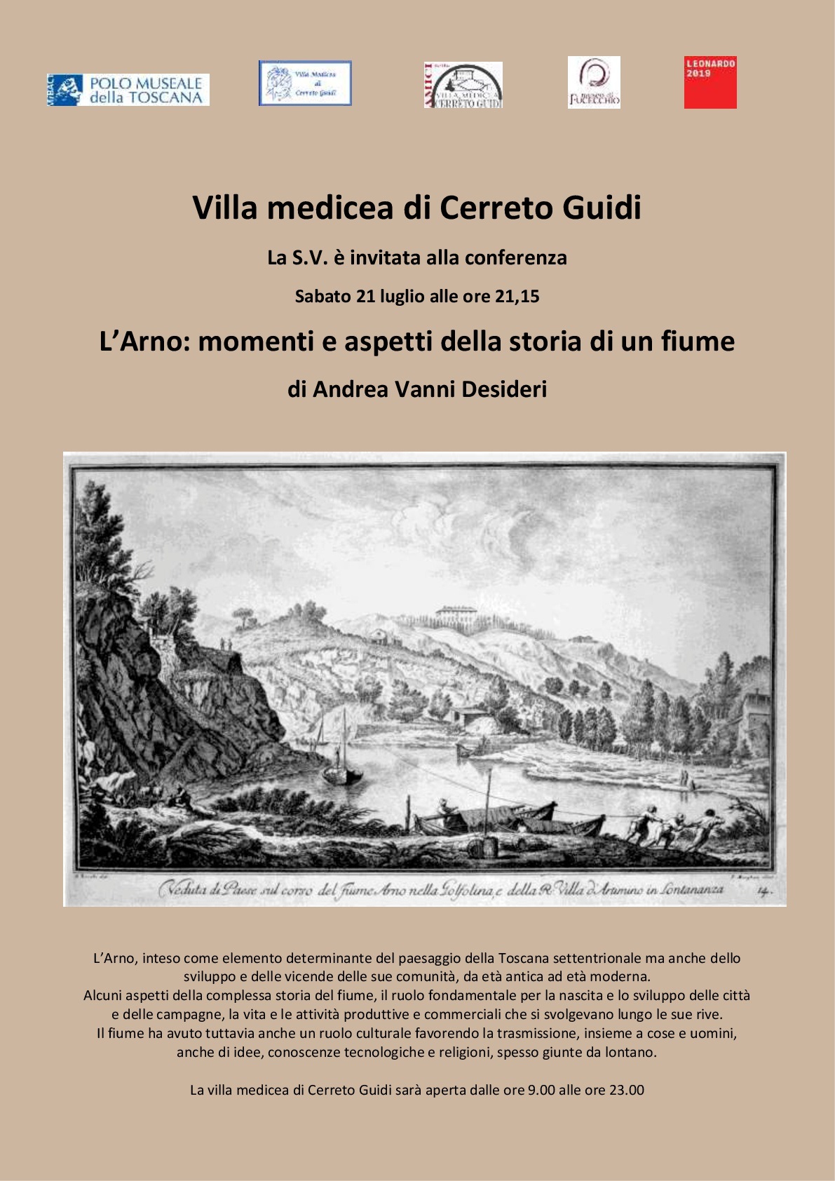 Cerreto Guidi (FI) – Villa medicea di Cerreto Guidi. L%u2019Arno: momenti e aspetti della storia di un fiume