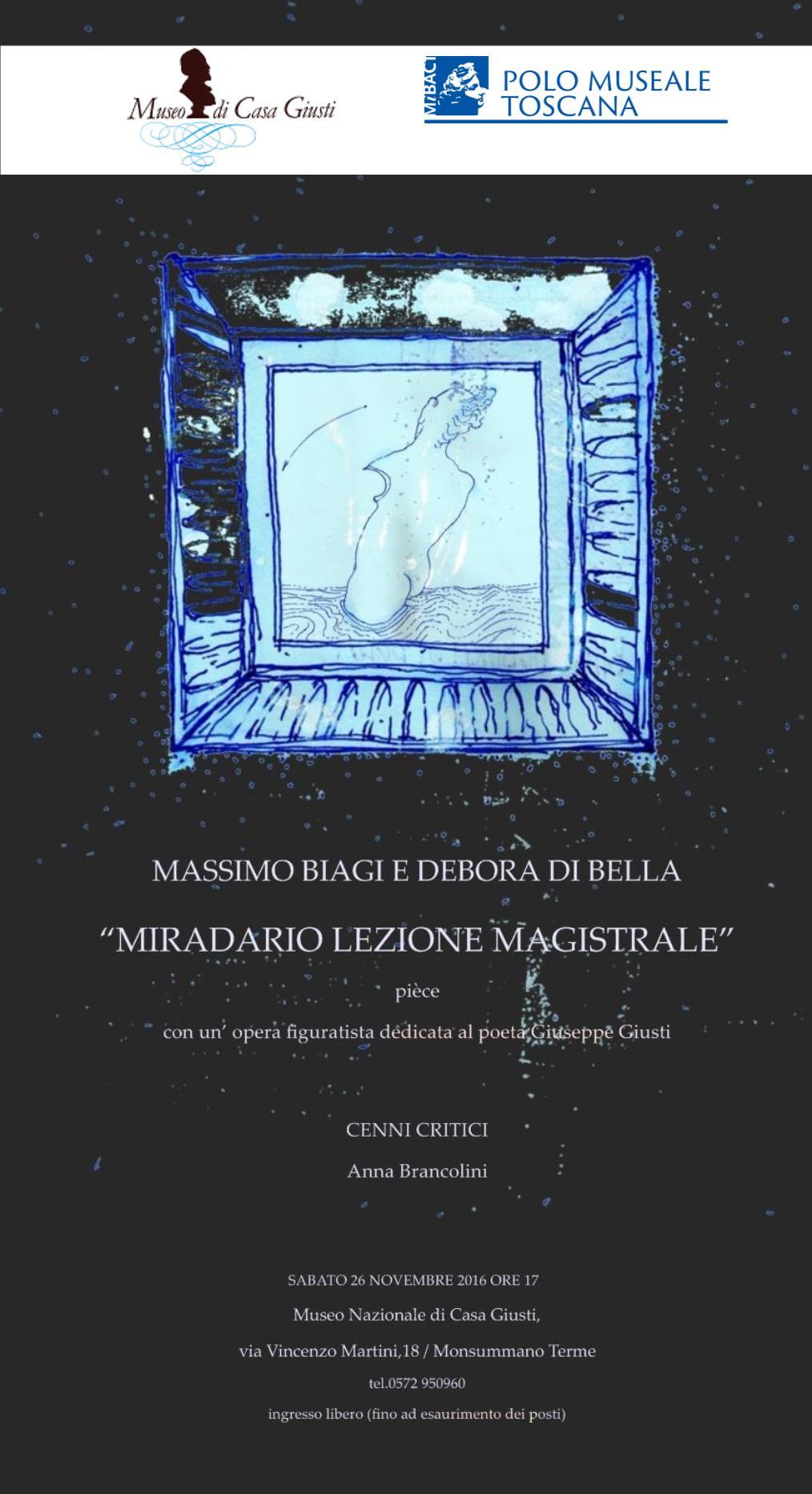 Monsummano Terme (PT), Museo Nazionale di Casa Giusti. “Miradario lezione magistrale”