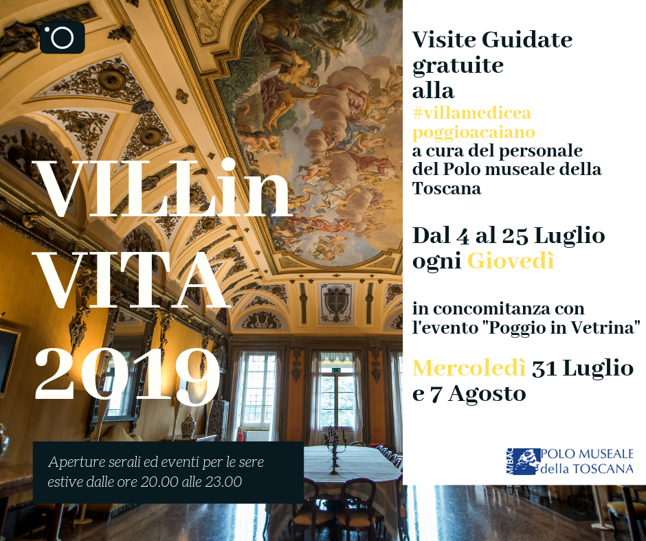 Poggio a Caiano (PO) – Villa medicea di Poggio a Caiano. Aperture straordinarie serali “Villinvita di sera”.