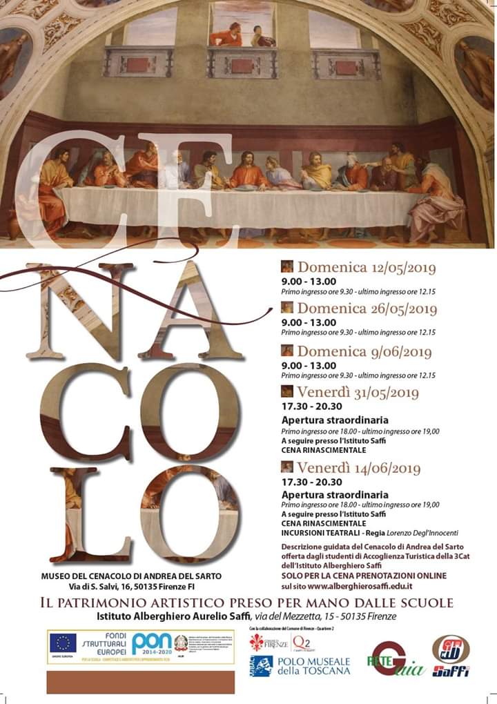 Firenze – Cenacolo di Andrea del Sarto. %u201CIl patrimonio artistico preso per mano dalle scuole%u201D Visite guidate gratuite con gli studenti dell’Istituto alberghiero Aurelio Saffi