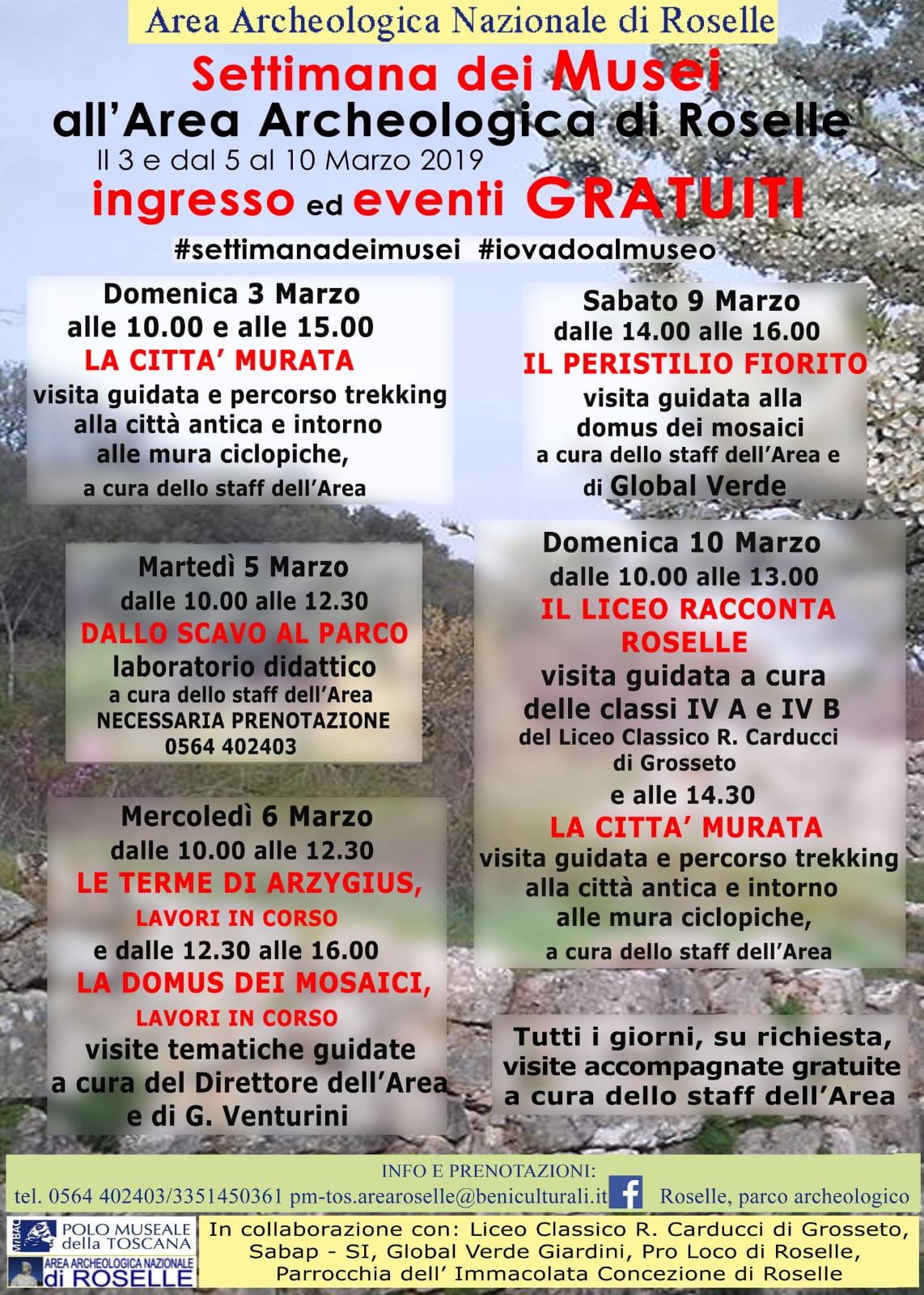 Grosseto – Area archeologica di Roselle. #IOVADOALMUSEO. Ingresso e iniziative gratuite
