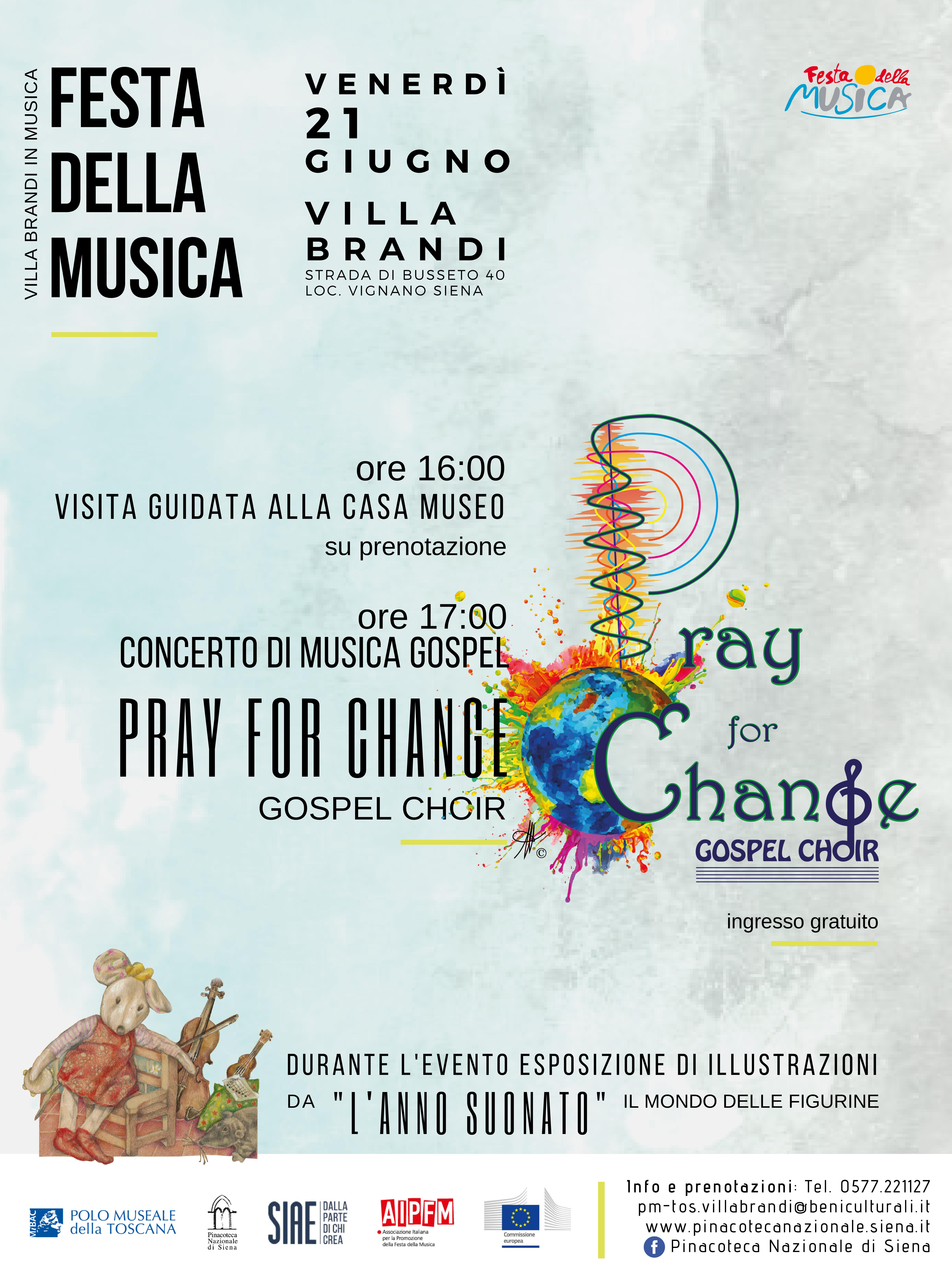 Siena – Villa Brandi. Festa della musica – Concerto del Pray For Change Gospel Choir