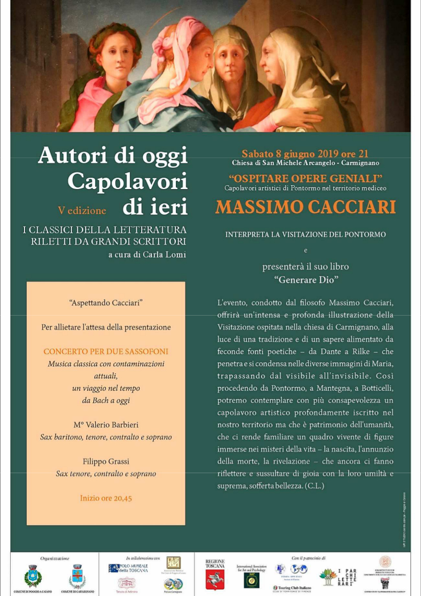 Carmignano – Chiesa di S. Michele Arcangelo. “Autori di oggi. Capolavori di ieri”. Massimo Cacciari interpreta la Visitazione del Pontormo
