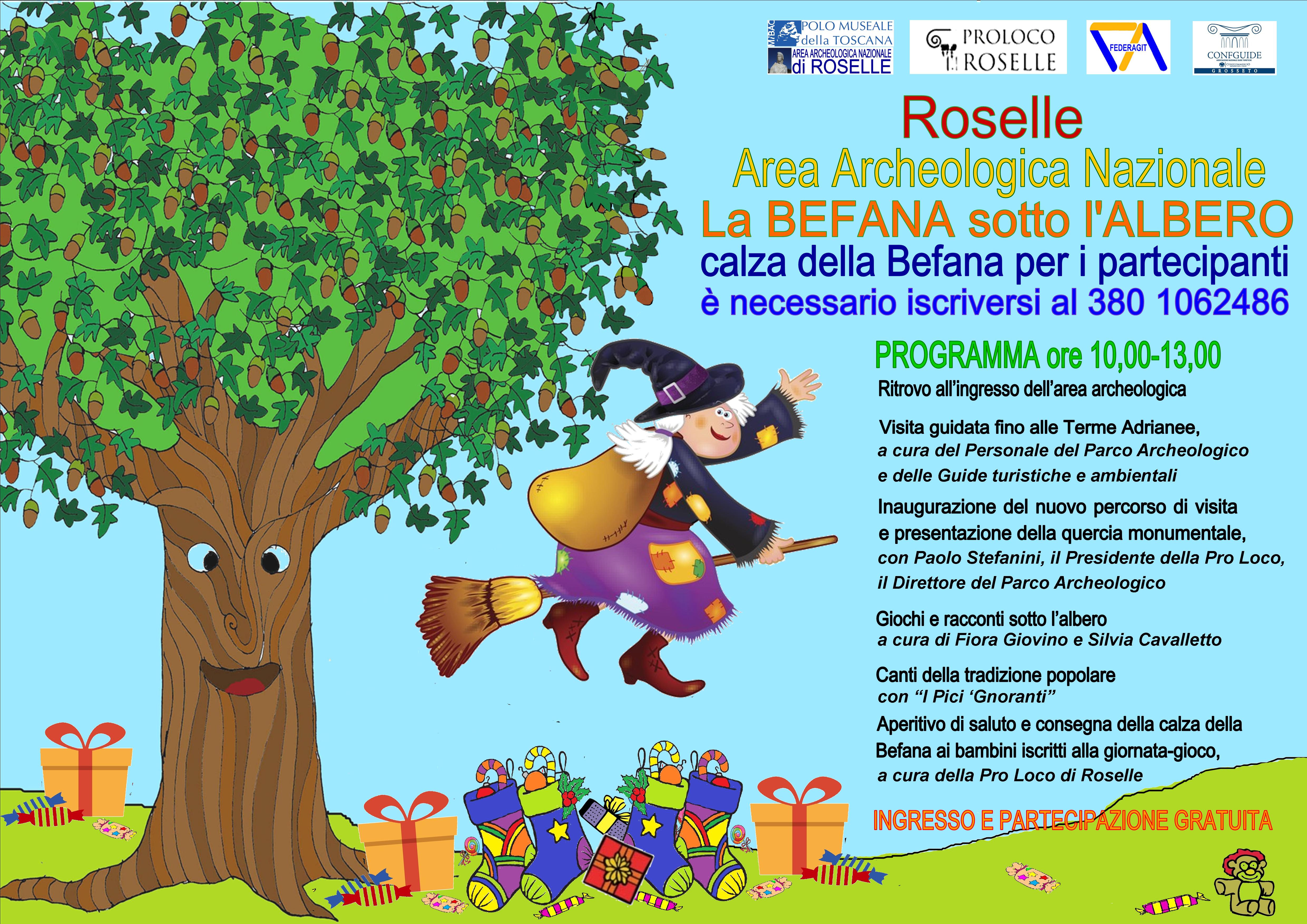 Grosseto %u2013 Area archeologica di Roselle. La Befana sotto l%u2019Albero