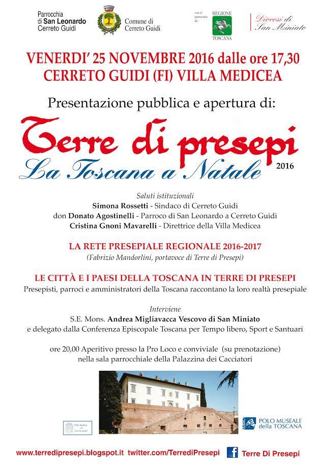 Cerreto Guidi (FI) – Villa medicea di Cerreto Guidi. “Terre di presepi. La Toscana a Natale 2016”