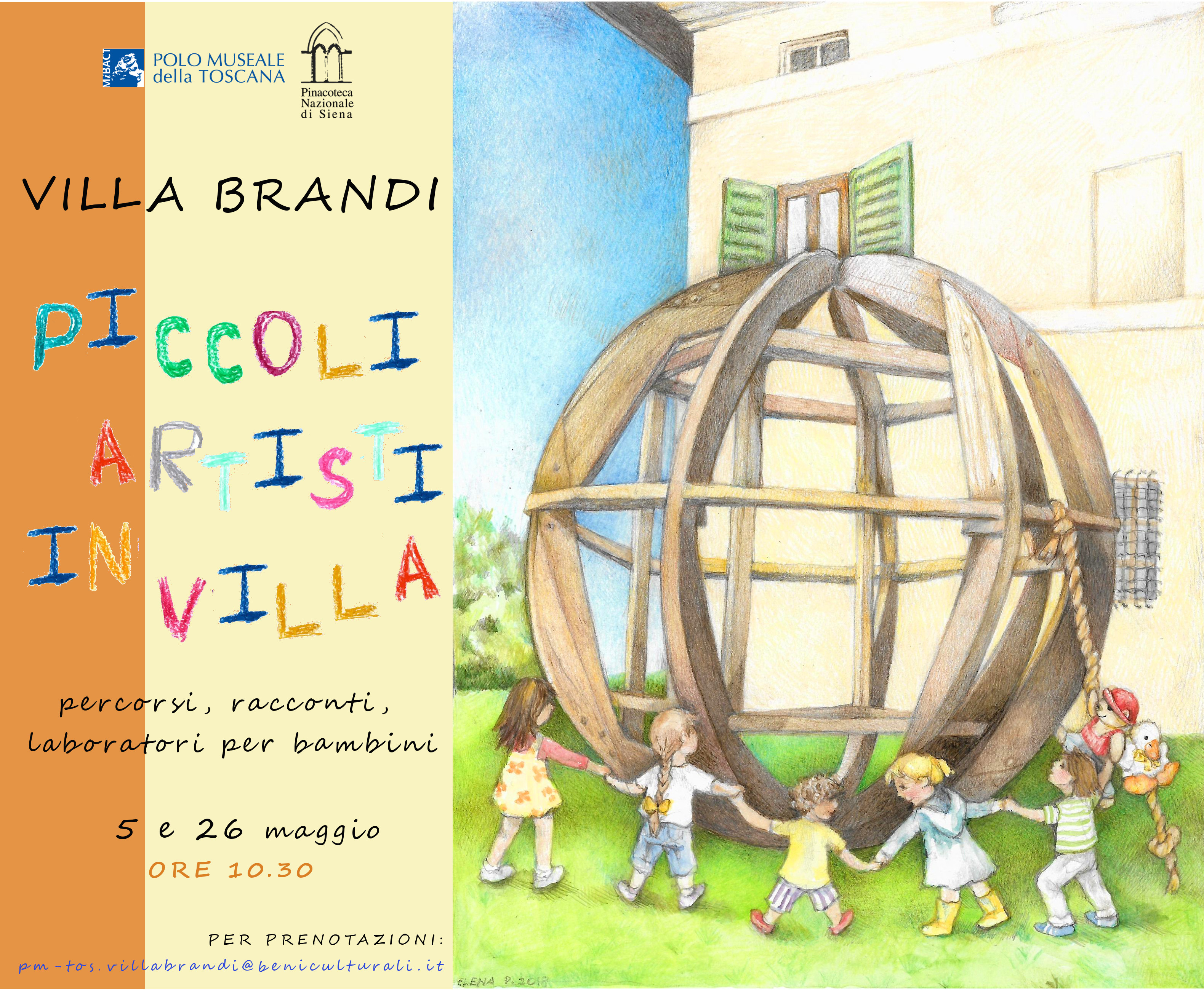 Siena – Villa Brandi, Chiesa di Santa Maria delle Nevi,  Palazzo Chigi alla Postierla, Eremo di San Leonardo al lago-Monteriggioni. Aperture straordinarie, visite guidate e attività per bambini