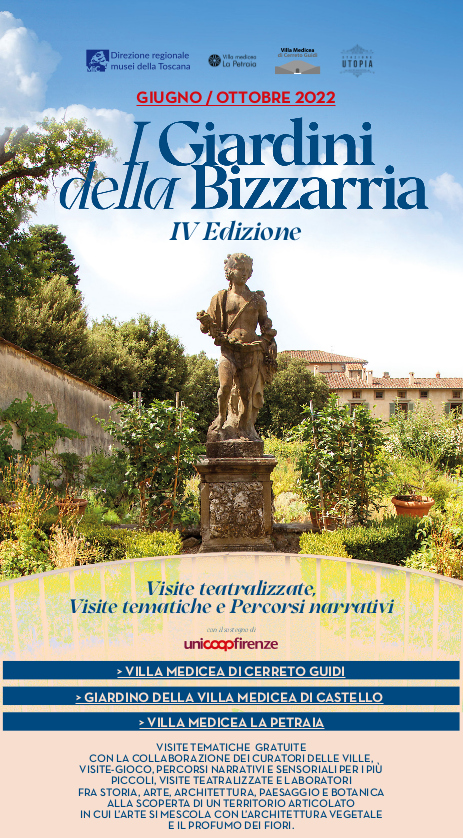 “I Giardini della Bizzarria” III edizione. Ritornano visite guidate tematiche e attività per bambini e famiglie in alcune Ville Medicee toscane.