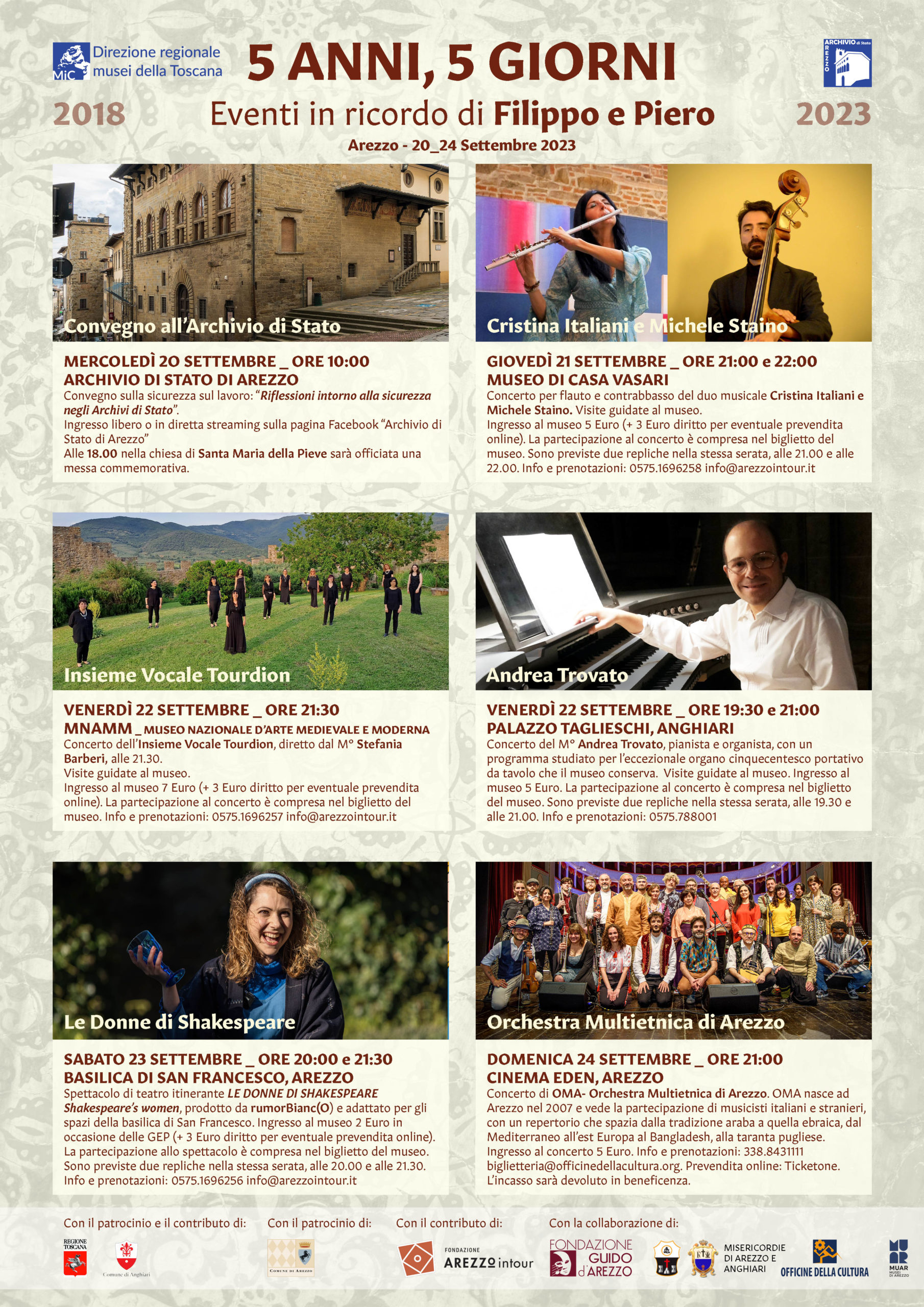 5 anni, 5 giorni. Eventi in ricordo di Filippo Bagni e Piero Bruni