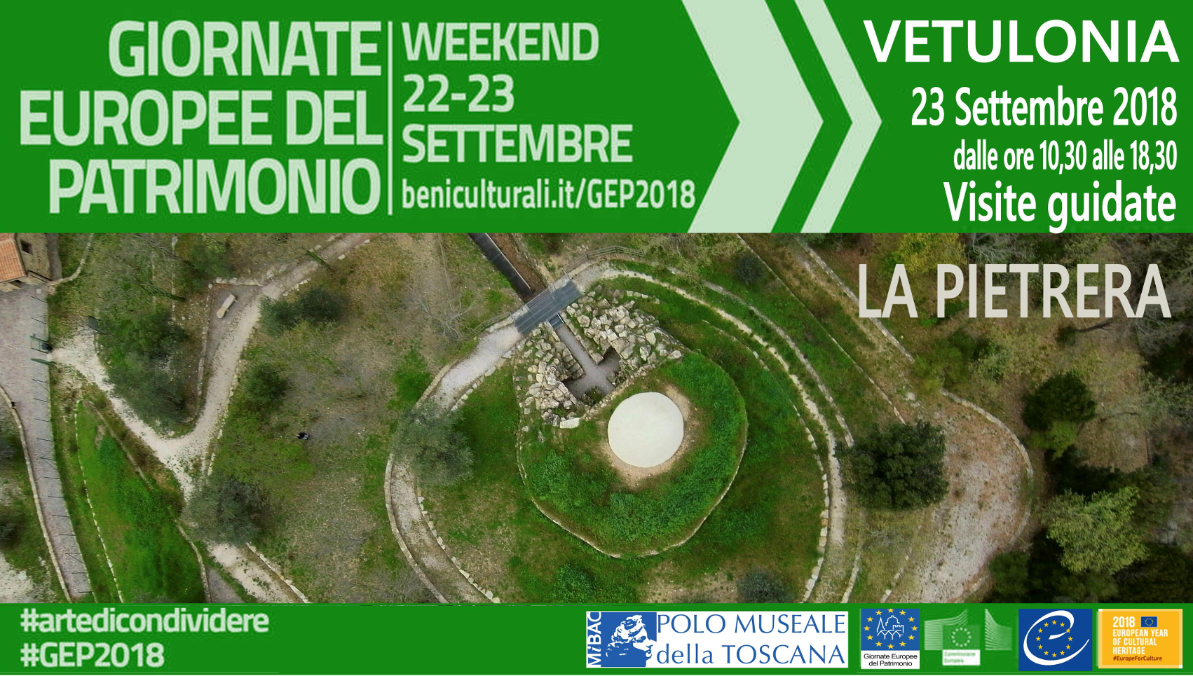 Castiglione della Pescaia (GR) – Area archeologica di Vetulonia. “Il Tumulo della Pietrera” Giornate Europee del Patrimonio  #GEP2018 #artedicondividere #EuropeForCulture