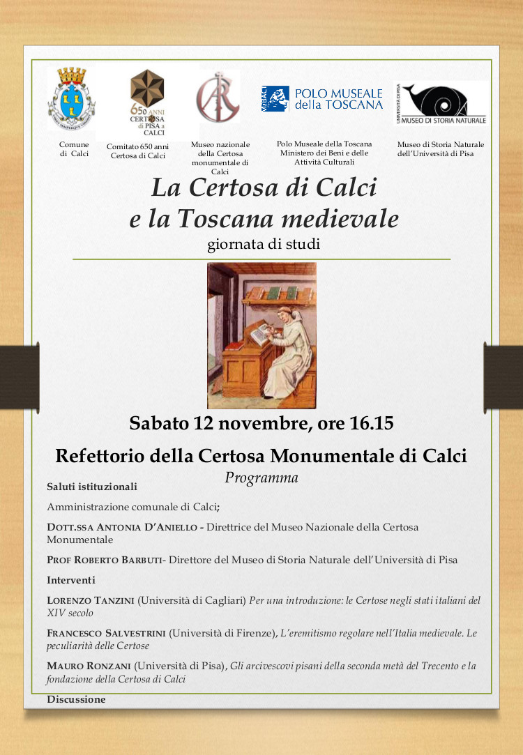 Calci (PI) – Museo Nazionale della Certosa Monumentale di Calci. La Certosa di Calci e la Toscana medievale