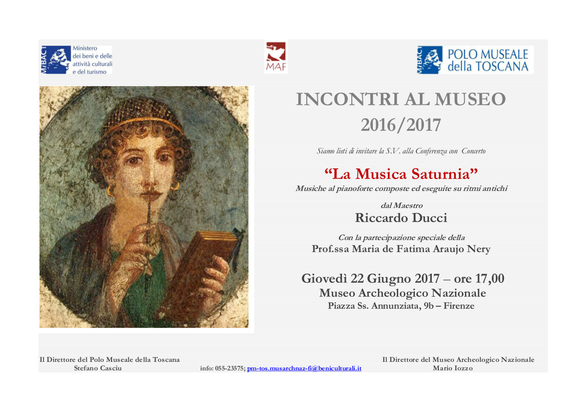 Firenze – MAF Museo Archeologico Nazionale. “La Musica Saturnia”